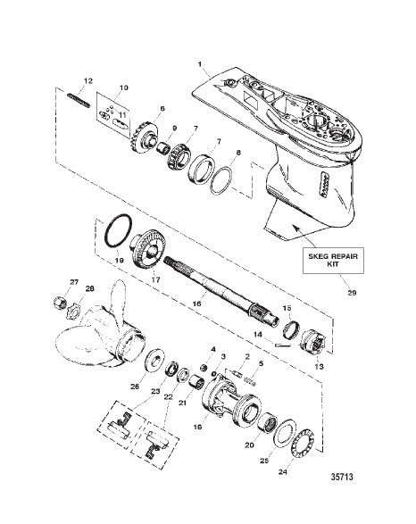 Gear Housing Assembly Propeller Shaft