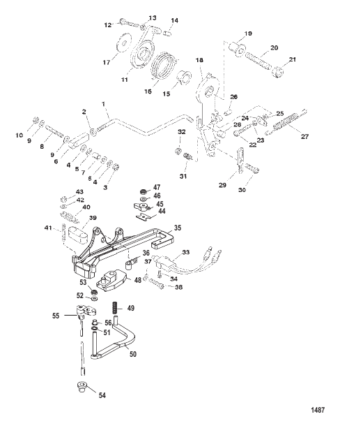 Throttle Lever and Shift Shaft
