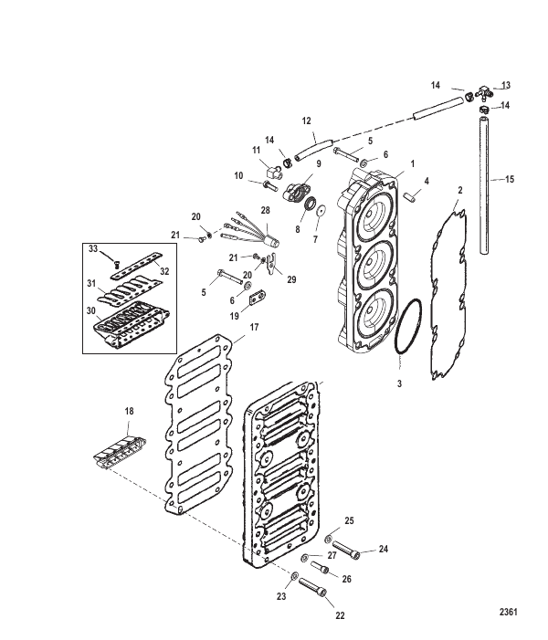Reed Block and Cylinder Head