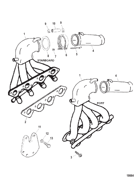 Exhaust Header And Tailpipe Assembly