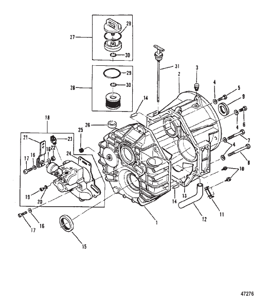 TRANSMISSION AND RELATED PARTS (TRANSMISSION ASSEMBLY)