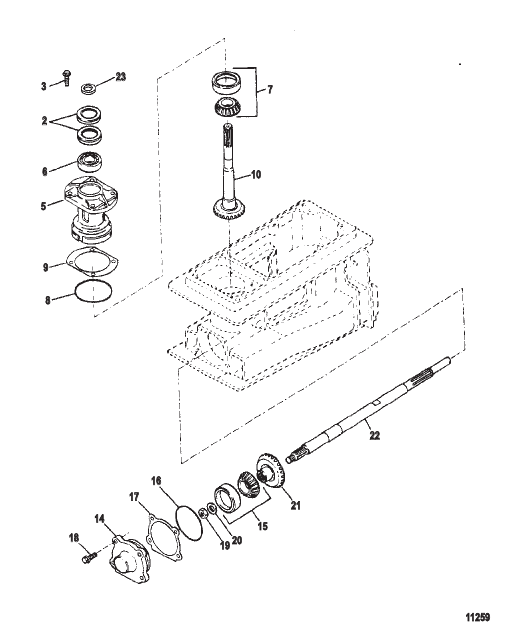 Pinion and Impeller Shaft (Splined Drive)