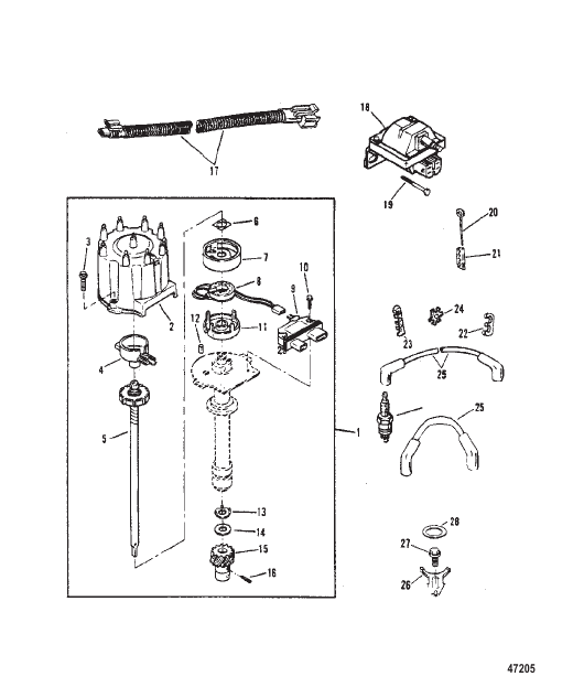 DISTRIBUTOR AND IGNITION COMPONENTS