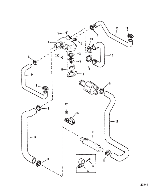 THERMOSTAT HOUSING (STANDARD COOLING)