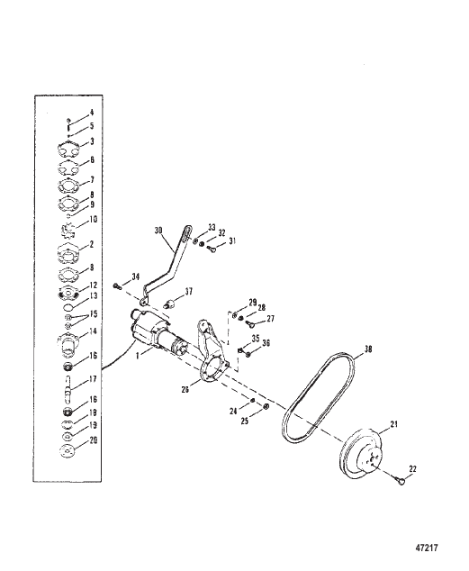 SEA WATER PUMP ASSEMBLY