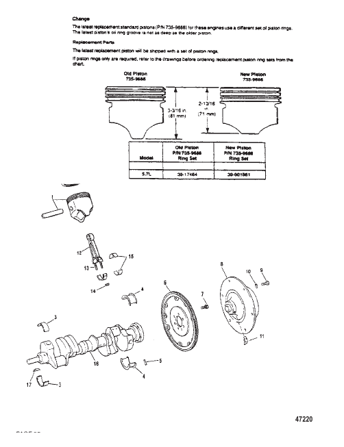 CRANKSHAFT PISTONS AND CONN. RODS