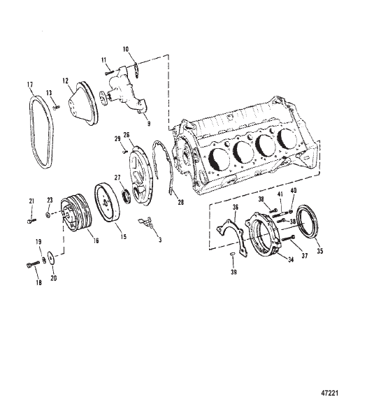 WATER PUMP AND FRONT COVER