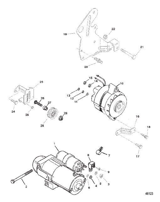 STARTER MOTOR AND ALTERNATOR