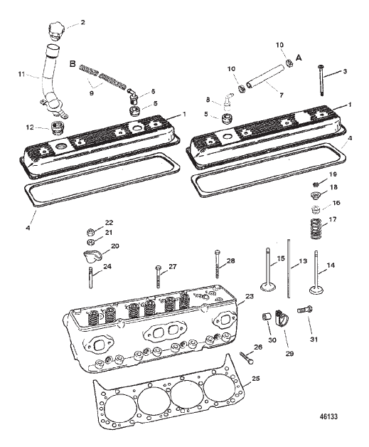 CYLINDER HEAD AND ROCKER COVER