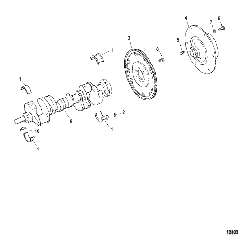 CRANKSHAFT AND FLYWHEEL