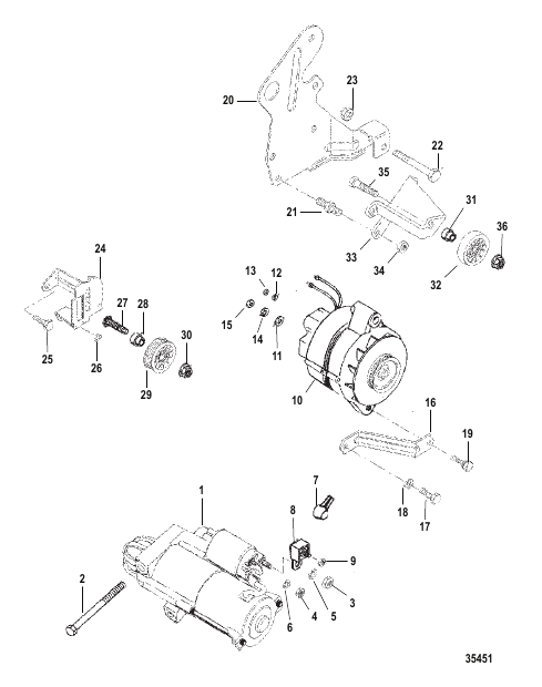 STARTER MOTOR AND ALTERNATOR