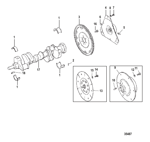 CRANKSHAFT AND FLYWHEEL
