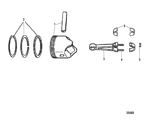 PISTONS AND CONNECTING RODS