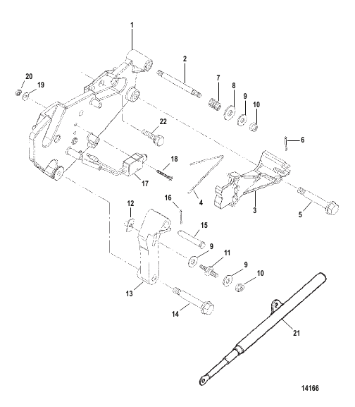 SHIFT BRACKET (ALPHA ENGINES)