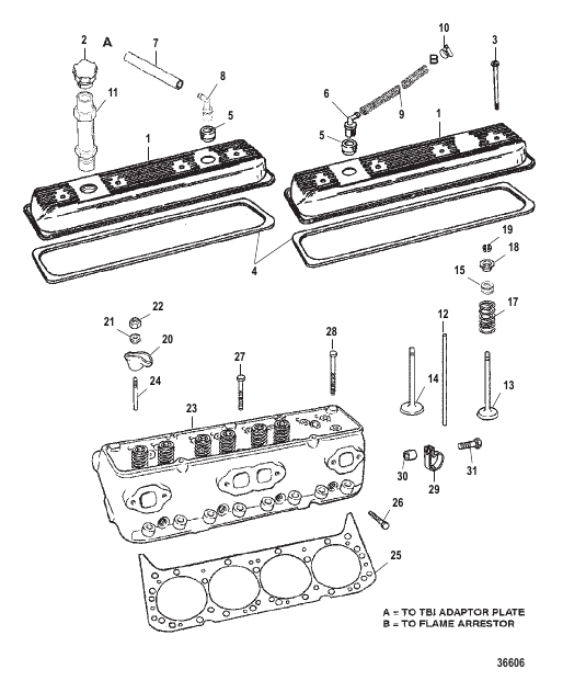 Cylinder Head and Rocker Cover
