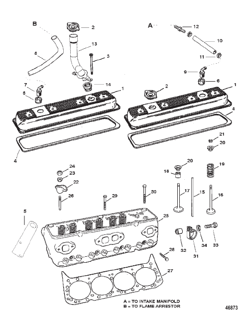 CYLINDER HEAD AND ROCKER COVER