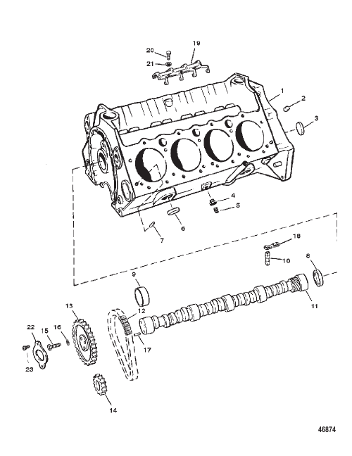 CYLINDER BLOCK AND CAMSHAFT