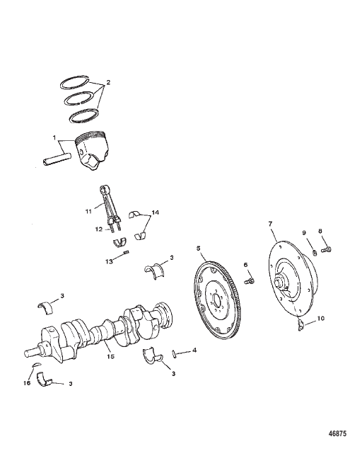 CRANKSHAFT PISTONS AND CONN. RODS