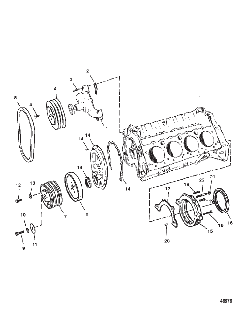 WATER PUMP AND FRONT COVER
