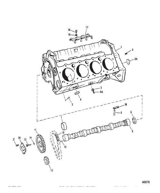 CYLINDER BLOCK AND CAMSHAFT