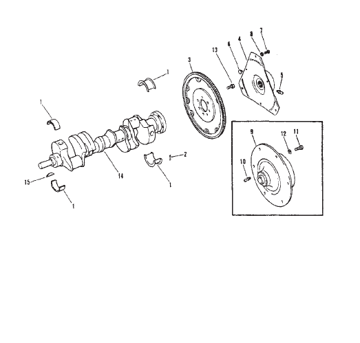 CRANKSHAFT AND FLYWHEEL