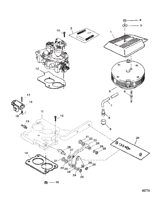 THROTTLE LINKAGE (ALPHA ENGINES)