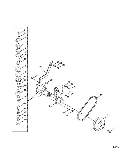SEA WATER PUMP ASSEMBLY (BRAVO ENGINES)
