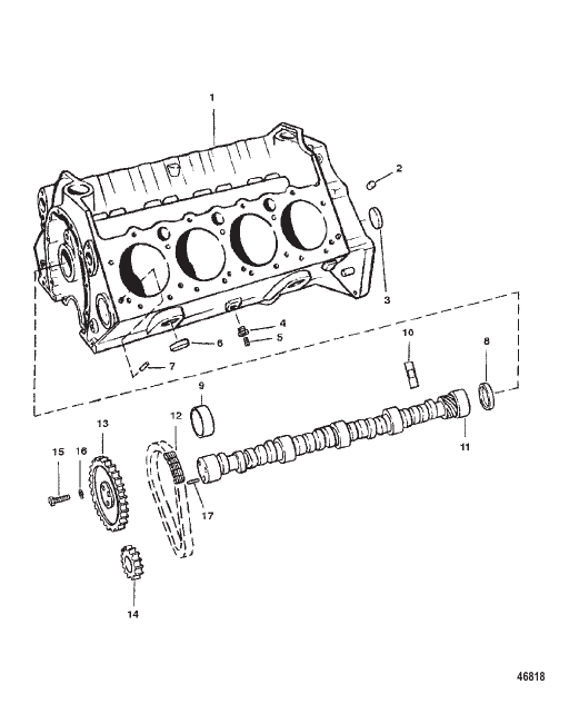 CYLINDER BLOCK AND CAMSHAFT (5.7L ALPHA/BRAVO)
