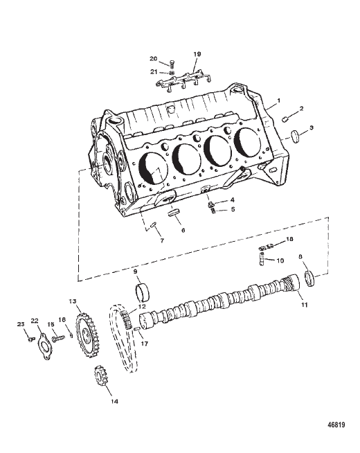 CYLINDER BLOCK AND CAMSHAFT (5.7LX ALPHA/BRAVO)