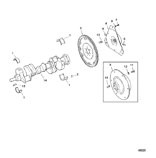 CRANKSHAFT AND FLYWHEEL
