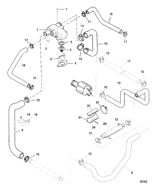 STANDARD COOLING SYSTEM (BRAVO ENGINES)
