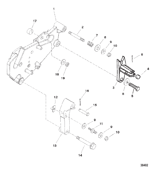 SHIFT BRACKET (BRAVO ENGINES)