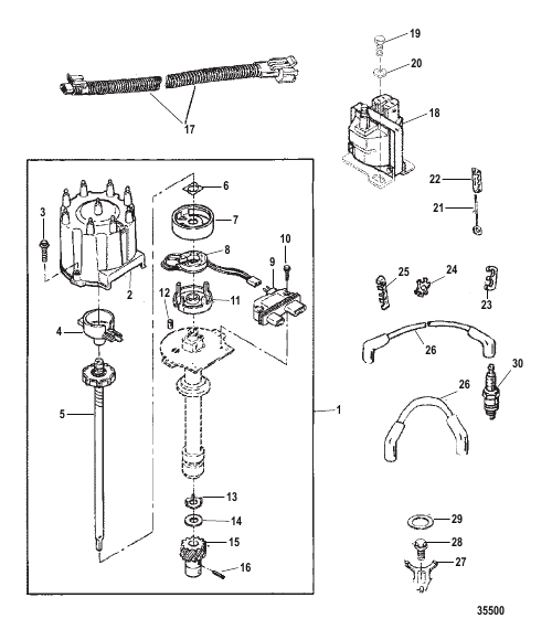 DISTRIBUTOR AND IGNITION COMPONENTS