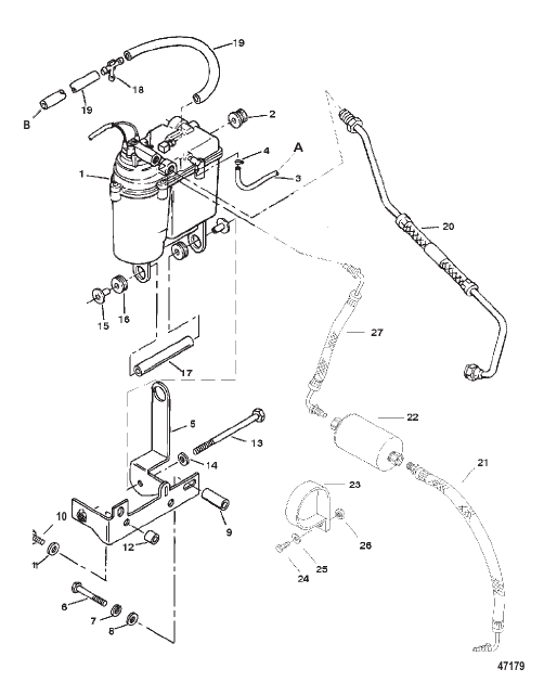 VAPOR SEPARATOR TANK AND FUEL LINES