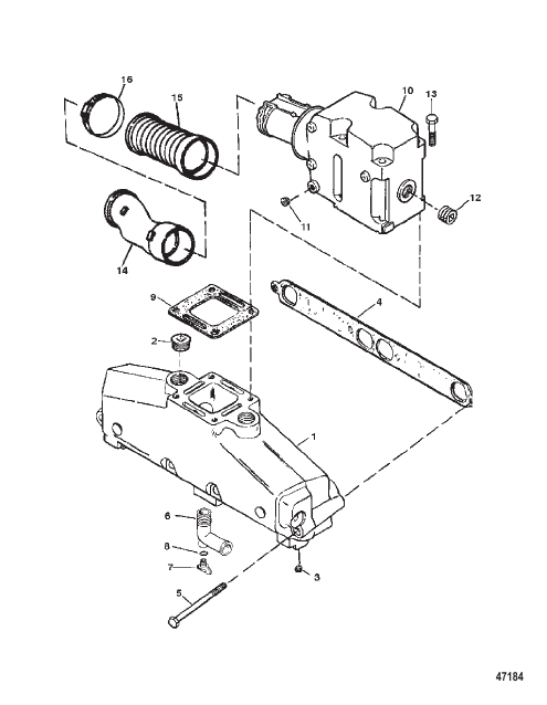 EXHAUST MANIFOLD AND EXHAUST ELBOW