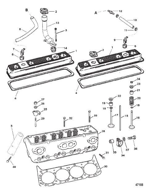 CYLINDER HEAD AND ROCKER COVER