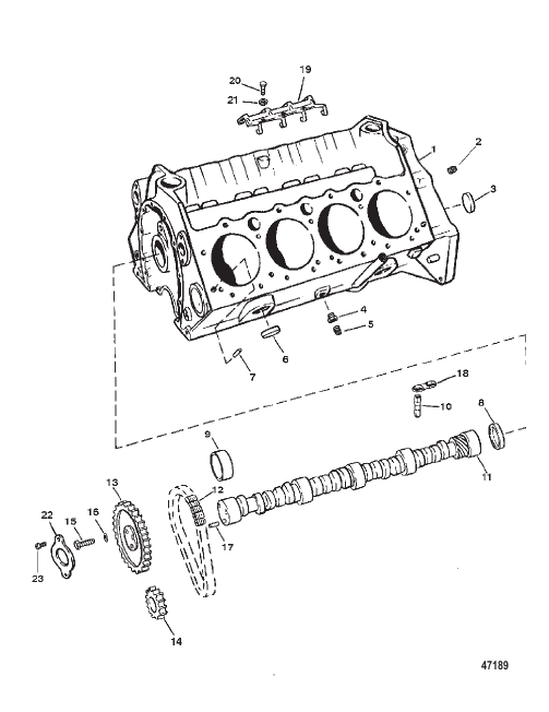 CYLINDER BLOCK AND CAMSHAFT