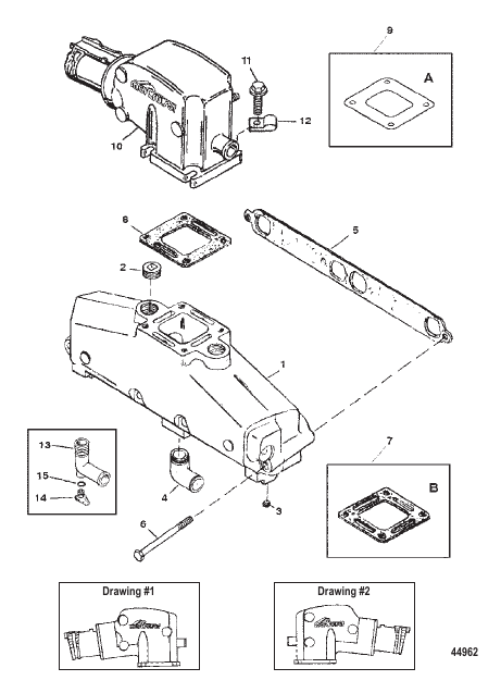 EXHAUST MANIFOLD AND EXHAUST ELBOW
