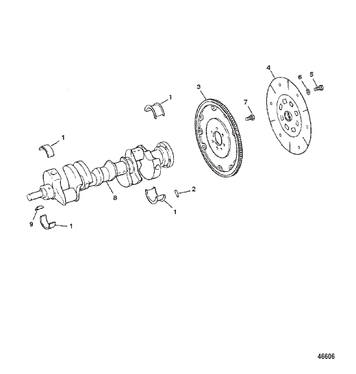 CRANKSHAFT AND FLYWHEEL