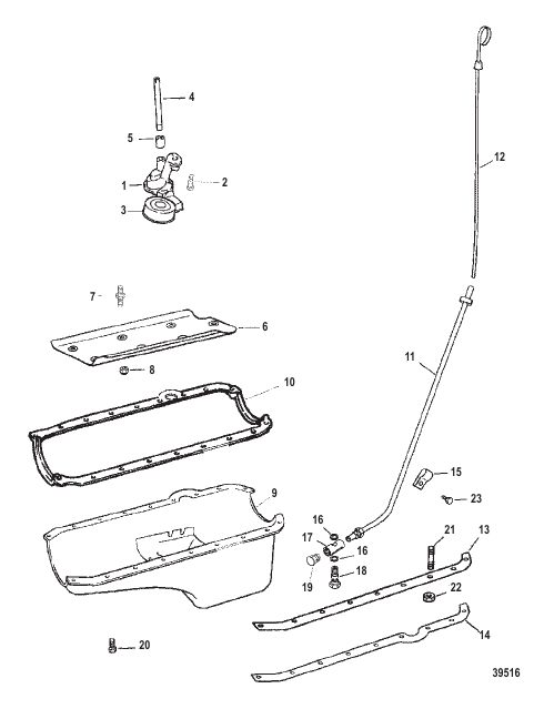 OIL PAN AND OIL PUMP