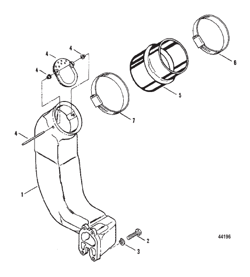 EXHAUST PIPE (STERN DRIVE)