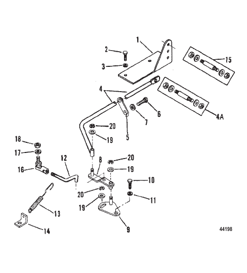 THROTTLE LINKAGE (INBOARD)
