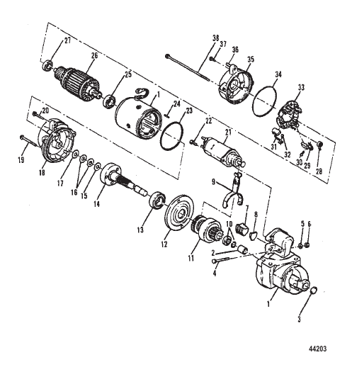 STARTER MOTOR (STERN DRIVE)