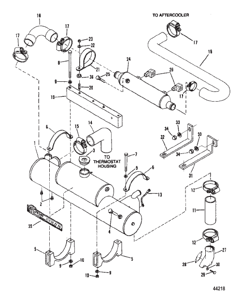 HEAT EXCHANGER AND OIL COOLER (STERN DRIVE)