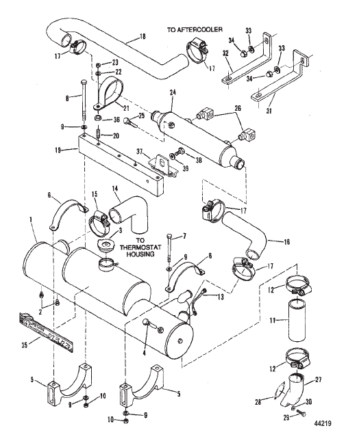 HEAT EXCHANGER AND OIL COOLER (INBOARD)