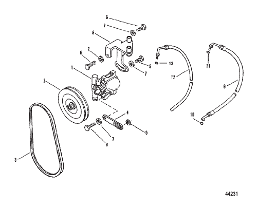 POWER STEERING PUMP/HOSES (STERN DRIVE)