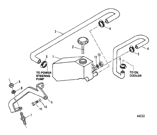 POWER STEERING RESERVOIR/HOSE (STERN DRIVE)