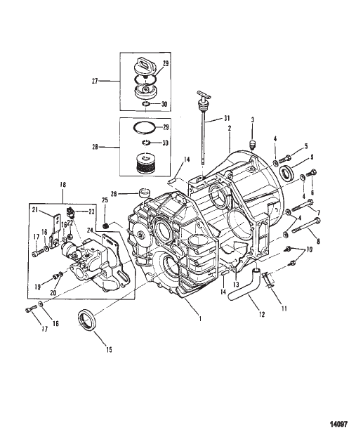 Transmission (Hurth 630) (Housing)