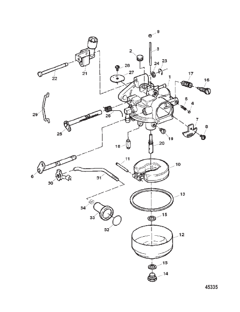 Carburetor (9.9 Hp Model) (1300-852406T)