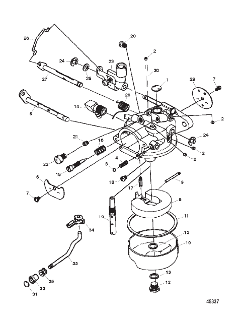 Carburetor (15 Hp Model) (1300-852550T & 852550A1)